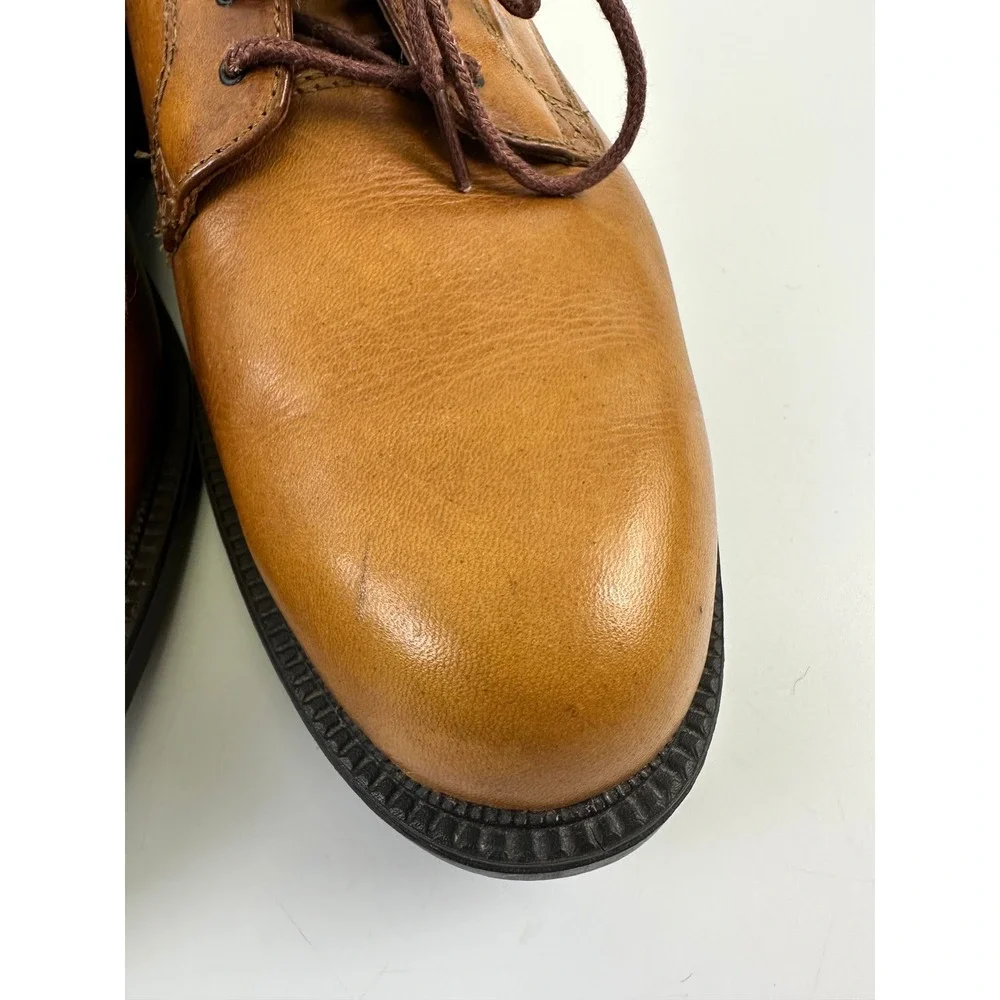 Frye Matthew Oxford Tan Leather Plain Toe Dress Shoes Lace Up Casual Mens 11 M